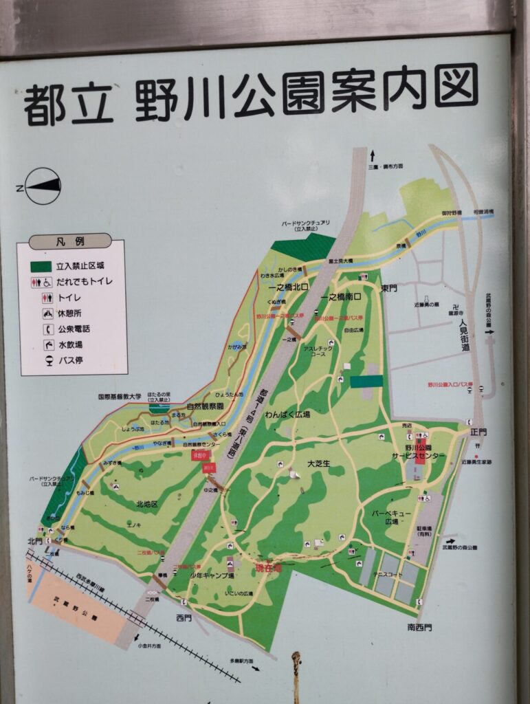 都立野川公園の案内図
