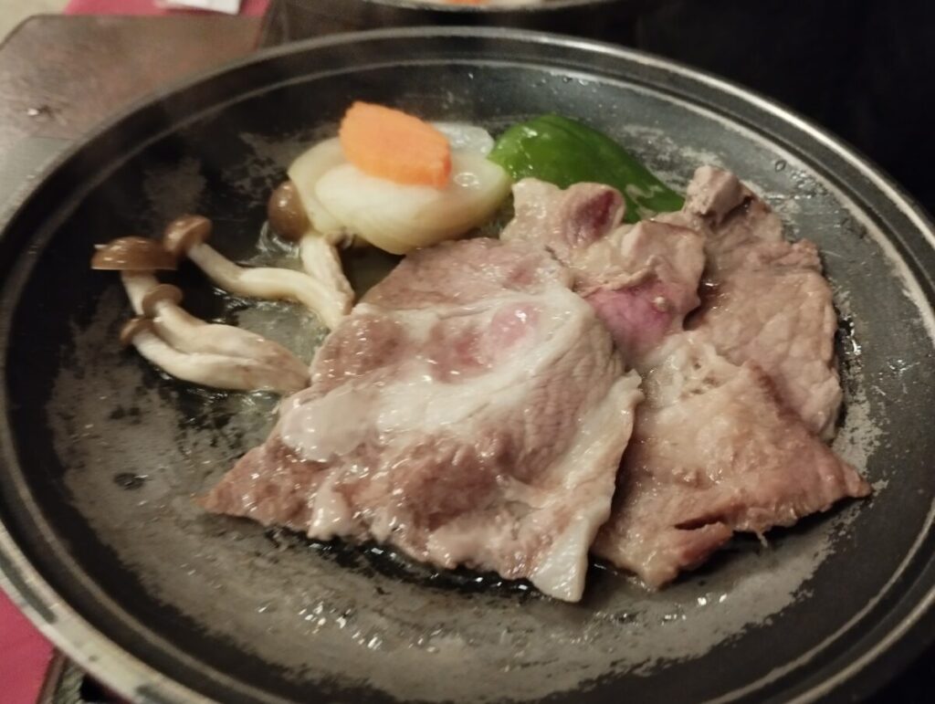伊豆わんわんパラダイスのコース料理の富士の国豚
